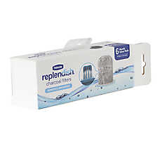 Petmate? Replendish Pet Waterer Charcoal Replacement Filters, 4 Count, Dog & Cat Water Fountains