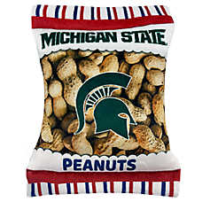 Pets First Michigan State Spartans Plush Peanut Bag Dog Toy