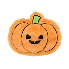 Thrills & Chills&trade; Halloween Plush Flattie Pumpkin Dog Toy