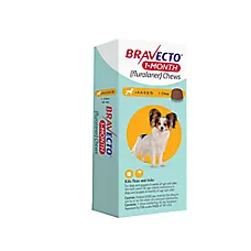 Bravecto Chew for Dogs, 4.4-9.9 lbs (Yellow), 1 Chew (1-mo. supply), Flea & Tick Protection
