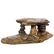 Top Fin? Layered Flat Stone Aquarium Ornament - Fish Tank Decor - Medium