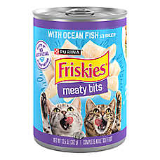 Friskies? Meaty Bits Adult Wet Cat Food - Ocean Fish in Sauce, 13.5 Oz