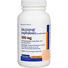 Rilexine (Cephalexin) Chewable Tablets - 150 mg, 300 mg & 600 mg - Single Tablet
