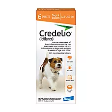 Credelio (lotilaner) Chewable Tablet for Dogs - 12.1-25 lbs (Orange) - 1, 3, or 6 Month Supply