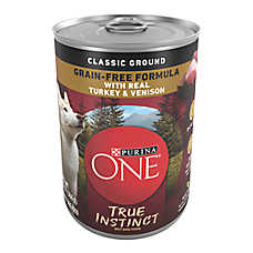 Purina ONE True Instinct Natural Classic Ground Grain-Free Real Turkey & Venison Adult Wet Dog Food