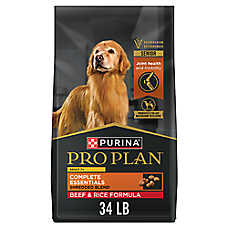 Purina Pro Plan Adult 7+ Complete Essentials Shredded Blend Beef & Rice Formula Senior Dry Dog Food