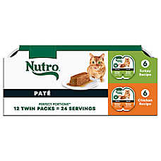 Nutro Perfect Portions Pate Adult Wet Cat Food - Non-GMO, Grain Free, Variety Pack, 12 Count