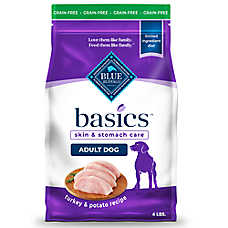 Blue Buffalo Basics Skin & Stomach Care, Turkey & Potato Dry Dog Food, Grain Free & Chicken Free
