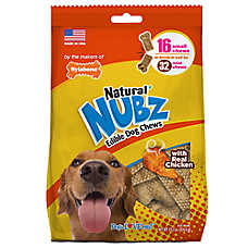 Nylabone Nubz Chicken Dog Chew Treats Small - 16 Count