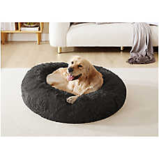 Arlee Home & Pet Shaggy Calming Orthopedic Eco-Friendly Donut Pet Bed
