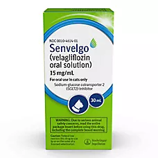 Senvelgo (velagliflozin oral solution) Oral Hypoglycemic for Cats - 15 mg/mL - 12 mL or 30 mL Bottle