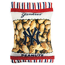 Pets First New York Yankees Plush Peanut Bag Dog Toy