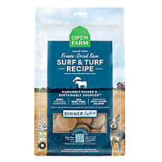 Open Farm Freeze Dried Dinner Patties Adult Dry Dog Food - Surf & Turf with Beef & Salmon
