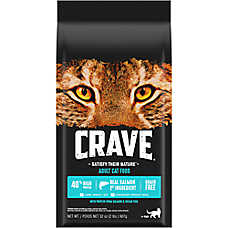 Crave? High Protein Adult Dry Cat Food - Grain Free, Salmon & Ocean Whitefish