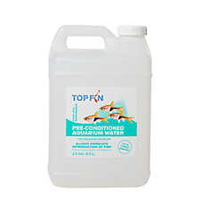 Top Fin? Pre-Conditioned Aquarium Water - Fish Tank Water Care - 2.5 Gallon