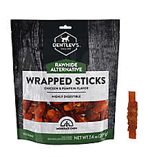 Dentley's? Rawhide-Free Wrapped Mini Sticks Dog Treats - 15 Count
