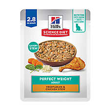Hill's Science Diet Adult Wet Cat Food - Perfect Weight Stew, Pouch, 2.8 Oz