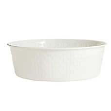 Top Paw? Stainless Steel Cream Embossed Bone Dog Bowl