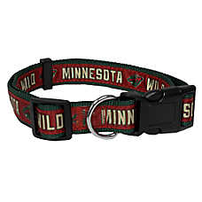 Pets First NHL Minnesota Wild Satin Dog Collar