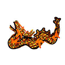 TUFFY? Orange Dragon Dog Toy