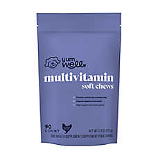 YumWell Dog Multivitamin Soft Chew Supplement with Immune and Digestive Support, Chicken, 90 ct