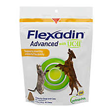 Vetoquinol Dog & Cat Flexadin Advanced with UCII Collagen Hip & Joint Supplement, Soft Chews, 60 Ct