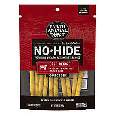 Earth Animal No Hide Adult Dog Chews - Beef Sticks 10 ct