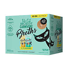Tiki Cat Born Carnivore Broths Cat Food Topper - 24 Count Variety Pack