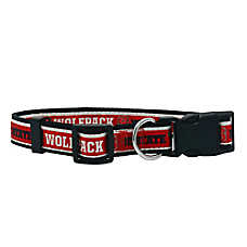 Pets First NCAA North Carolina State Satin Dog Collar