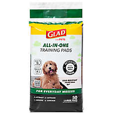 Glad? For Pets Large Training Pads For Everyday Messes, Built-In Activated Carbon For Odor Control