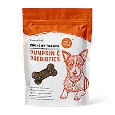 Chew + Heal Dog Crunchy Treats with Pumpkin & Prebiotics, Made in USA, 5 oz, 12 oz