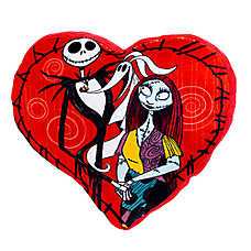 Buckle-Down Disney Tim Burton's The Nightmare Before Christmas Jack & Sally Heart Plush Dog Toy