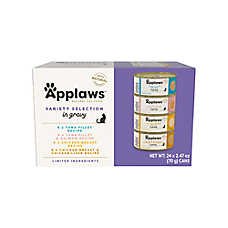 Applaws Adult Cat Wet Food - Limited Ingredient, In Gravy, Variety Pack, 24 Ct