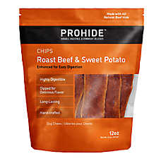 ProHide Highly Digestible Raw Hide Dog Chews - Beef & Sweet Potato Chips