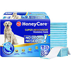 Honey Care Super Absorbant Speed Dry Dog Training Pads W/ Built-In Attractant, X-Large- 30 Ct