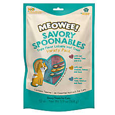 Meowee! Savory Spoonables Lickable Cat Treats - Variety Pack, 12 CT, 5.9 OZ
