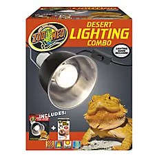 Zoo Med Desert Lighting Combo Pack Reptile Fixture & Bulb Terrarium Lighting Combo