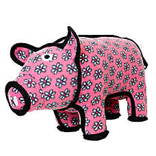 TUFFY Barnyard Pig Tough Plush Squeaky Dog Toy, Large