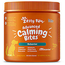 Zesty Paws Dog Advanced Calming Soft Chews, Stress & Anxiety Support, Turkey, 90 Count