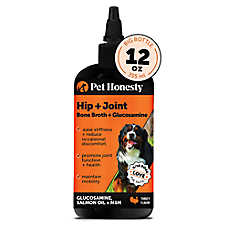 Pet Honesty Dog Hip + Joint Supplement Bone Broth + Glucosamine Oil, 12 Fl Oz