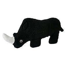 Barker's Bowtique Wildlife Gertie Black Rhino Dog Toy