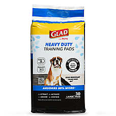 Glad? For Pets Large Heavy Duty Training Pads, Activated Carbon For Odor Control, 30 Ct