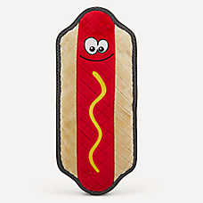 Joyhound? Rip Roarin' Tough?' Hot Dog Plush Squeaker Dog Toy