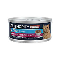 Authority? Everyday Health Adult Cat Wet Food - 5.5 Oz, Shreds in Gravy, With-Grain