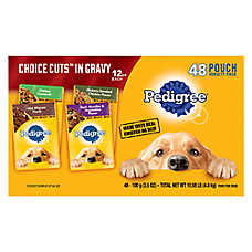 PEDIGREE Choice Cuts in Gravy Adult Wet Dog Food - Beef & Chicken Variety Pack, 48 Count
