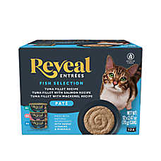 Reveal Cat - Adult, Wet Food, Entrees, Fish Selection, Pate, Variety Pack, 12 CT, 29.64 OZ