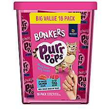 Bonkers Purr Pops Lickable Cat Treats - Variety Pack, Salmon & Tuna