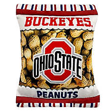 Pets First Ohio State  Buckeyes Plush Peanut Bag Dog Toy