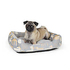 Top Paw Dog Print Cuddler Bed, Small, Medium
