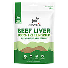 McLovin's Pet Premium Dog Meal Topper - Freeze-Dried Raw, Beef Liver